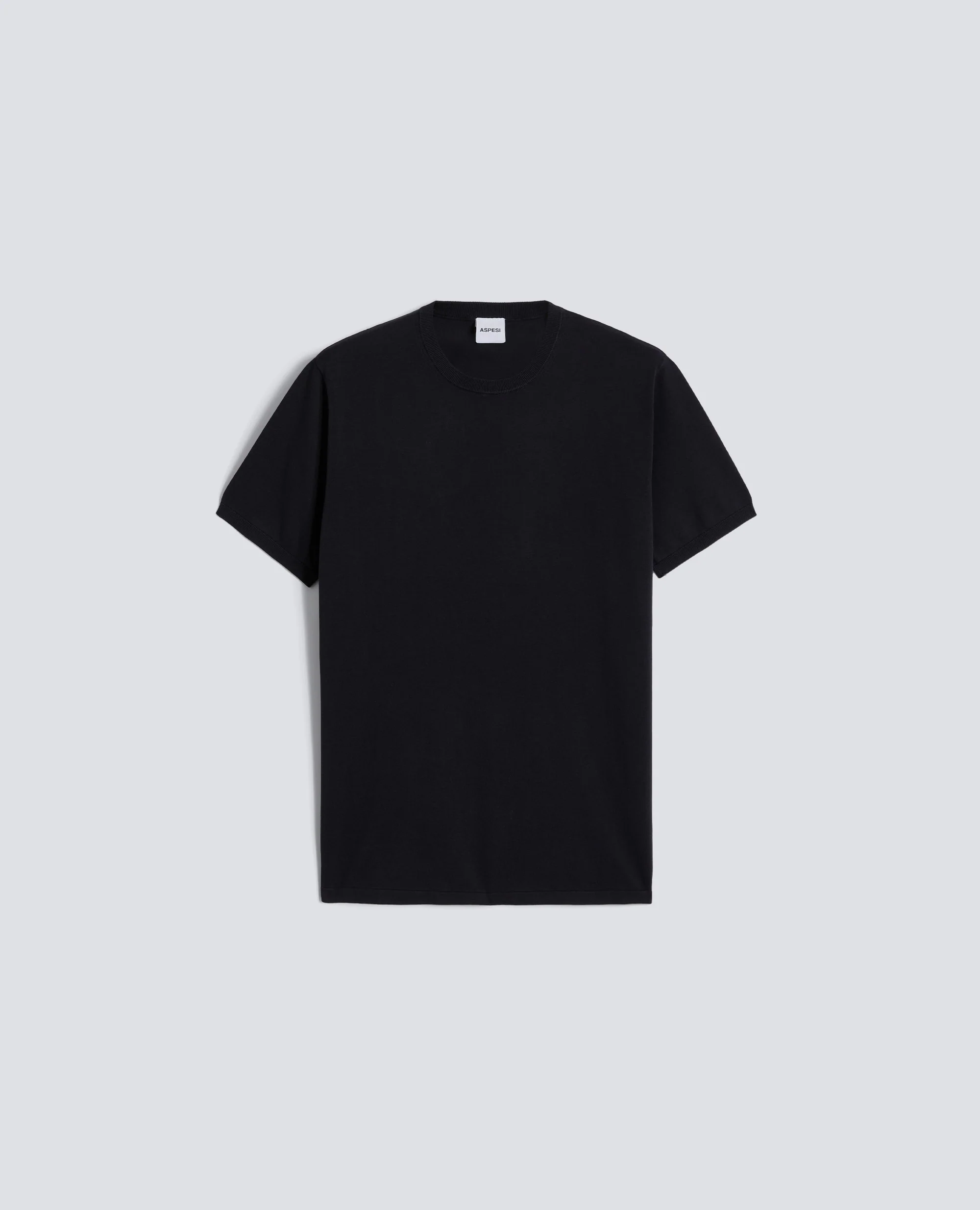 T-SHIRT GIROCOLLO IN COTONE - NAVY