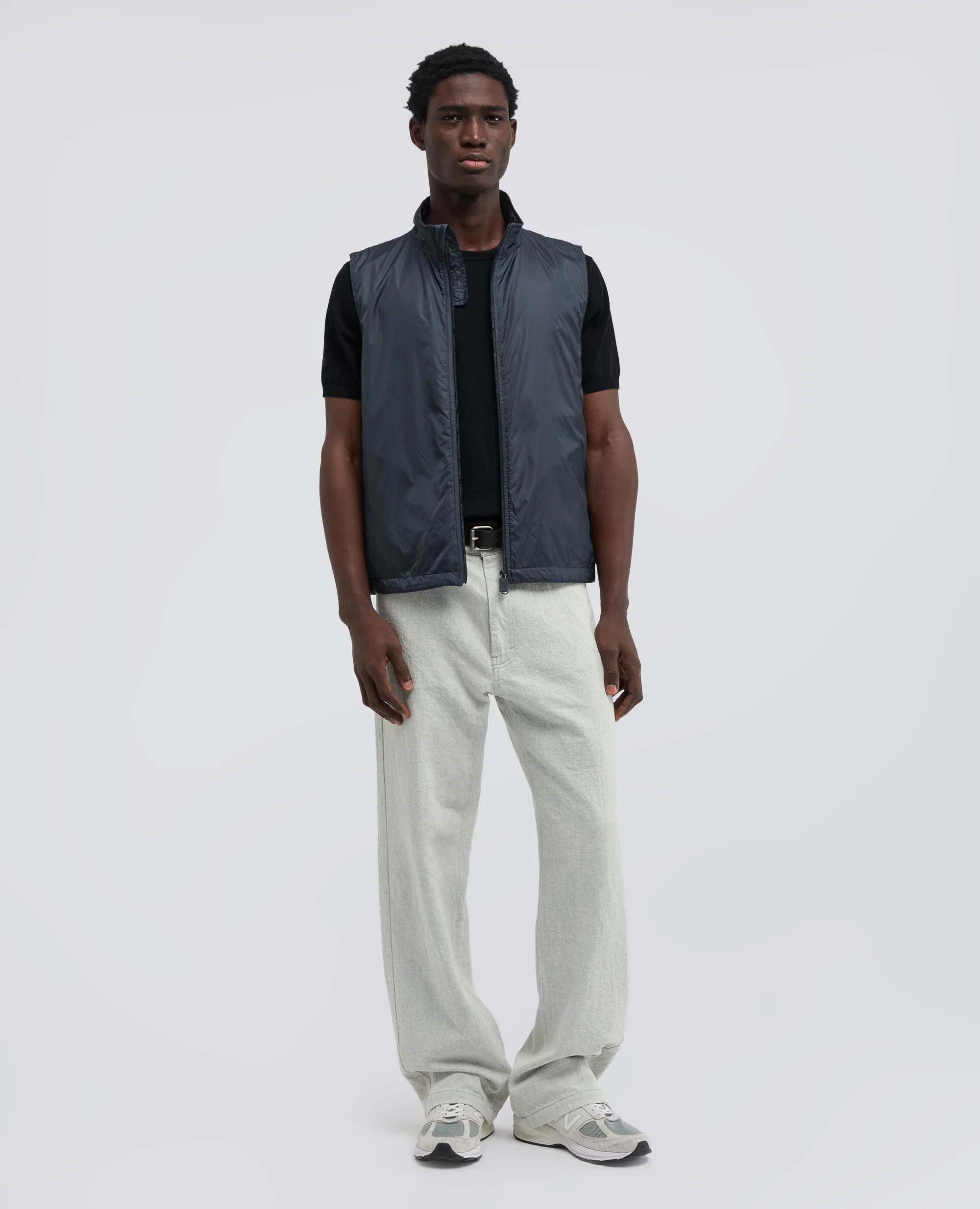 T-SHIRT GIROCOLLO IN COTONE - NERO - Image 2