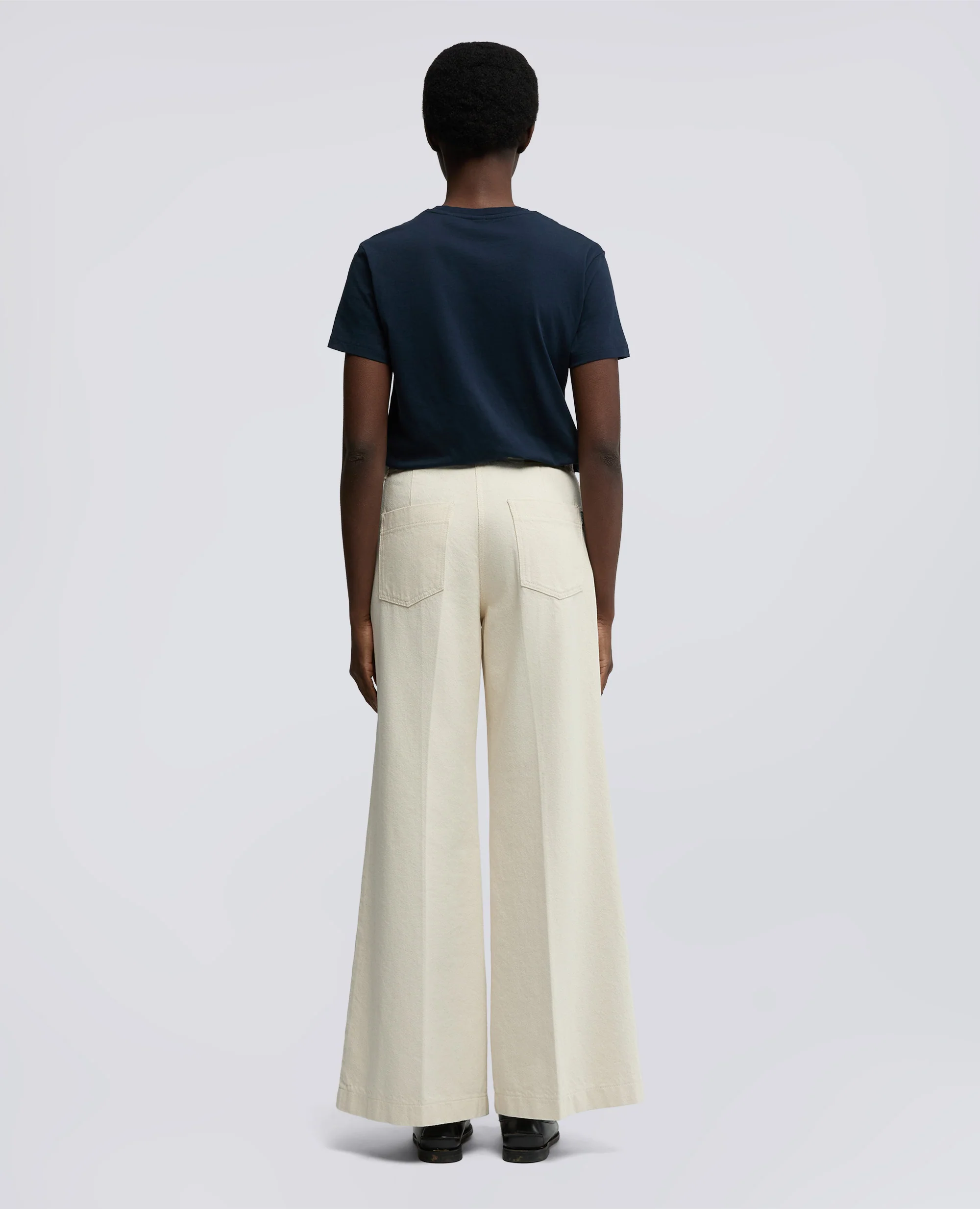 T-SHIRT IN JERSEY DI COTONE CON STAMPA "SILENZIO" - NAVY - Image 3