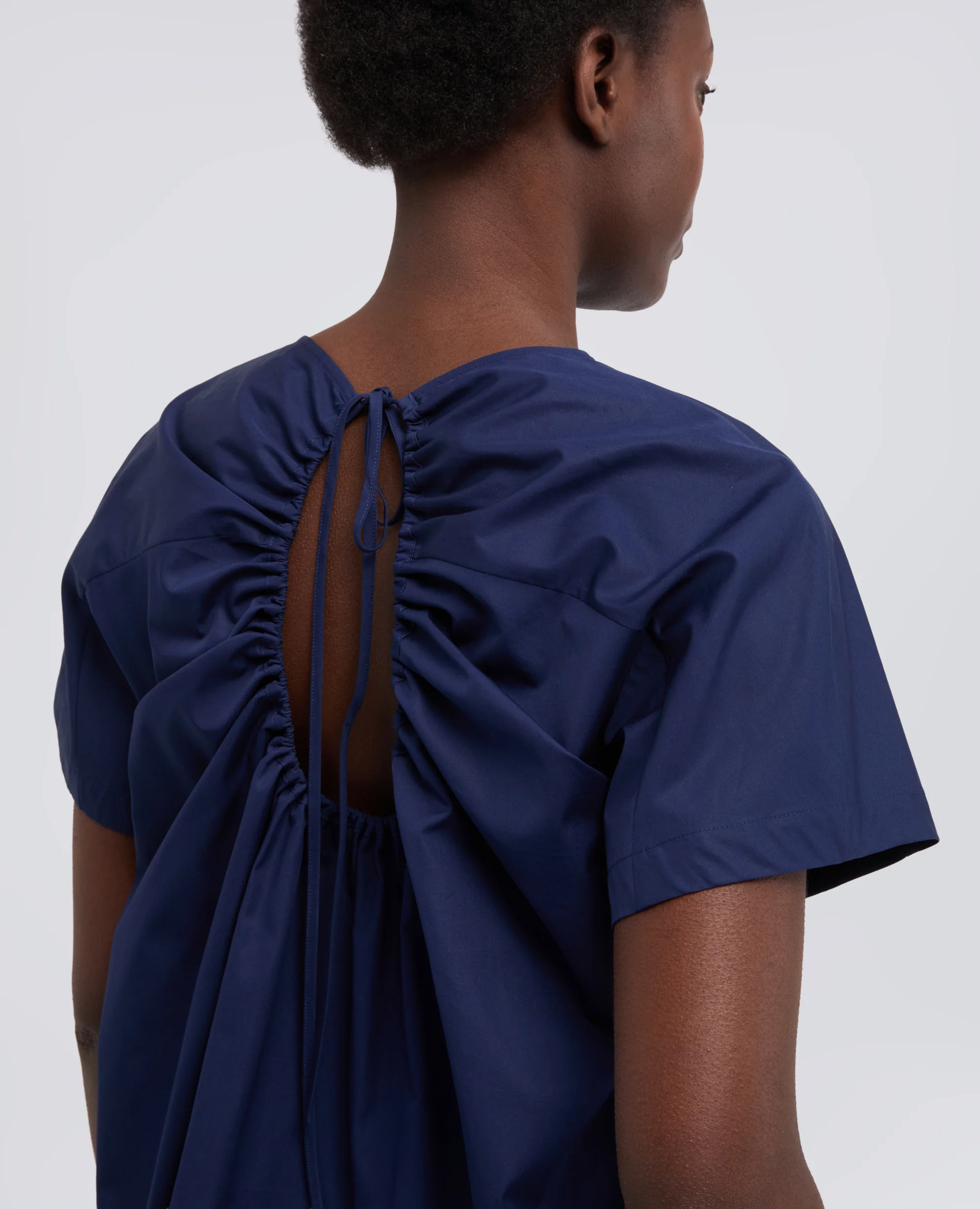 TOP IN POPELINE COTONE - BLUETTE - Image 4