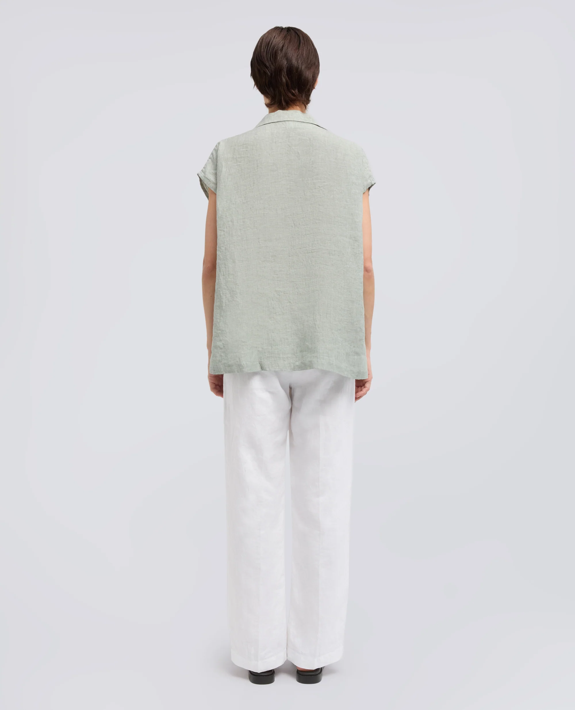 TOP IN LINO DELAVE - SALVIA - Image 3